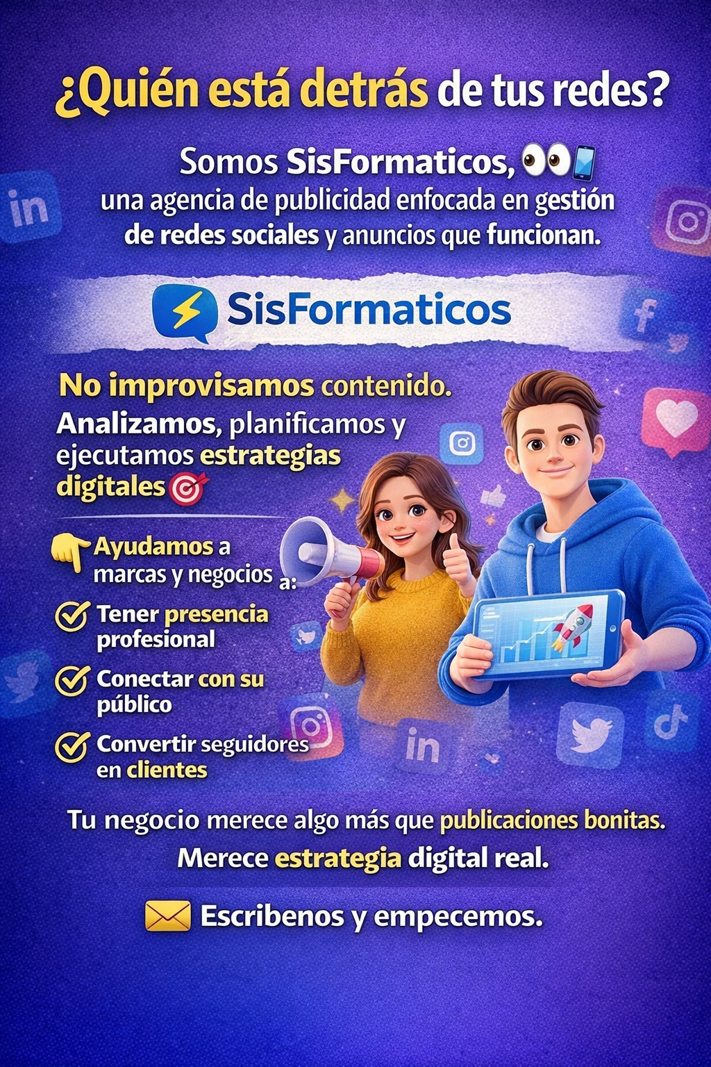 Oferta marketing redes sociales instagram community manager